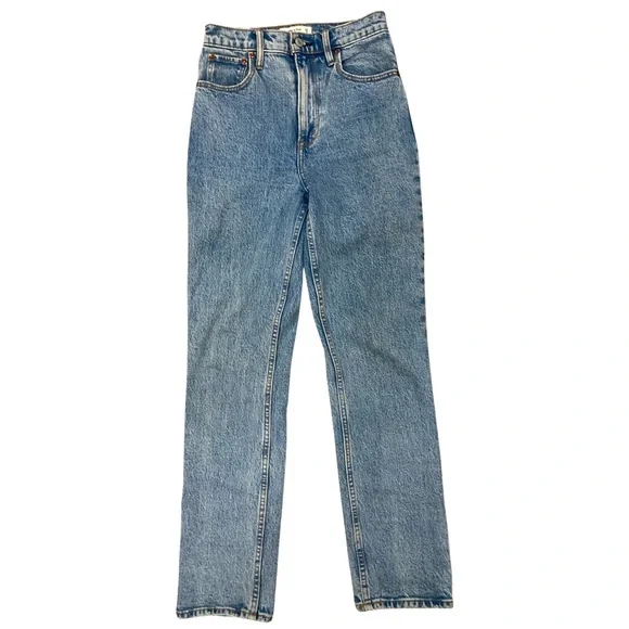 Abercrombie and Fitch The 90s Straight Ultra High Rise medium wash jeans size 25 - Picture 5 of 9